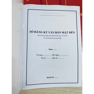 Sổ Đăng Ký Văn Bản Mật Đến
