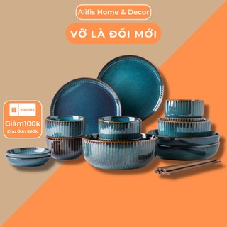 Bộ bát đĩa sứ Starry Sky cao cấp 20 món Alifis