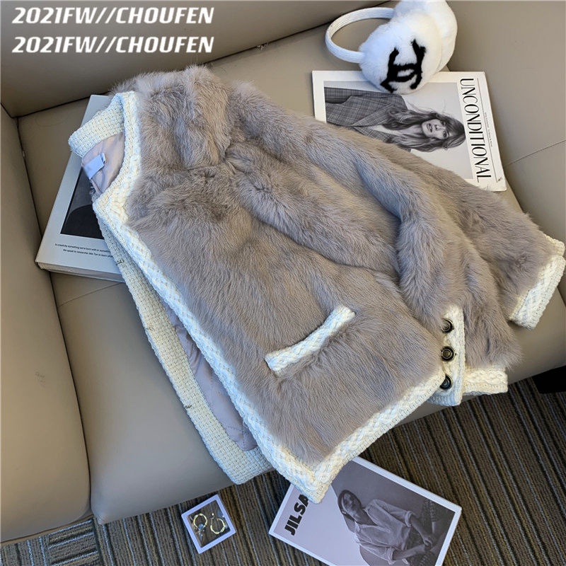 Áo Khoác Lông Một Mảnh Phong Cách Trẻ Trung Thời Trang Mùa Đông 2022 Mới