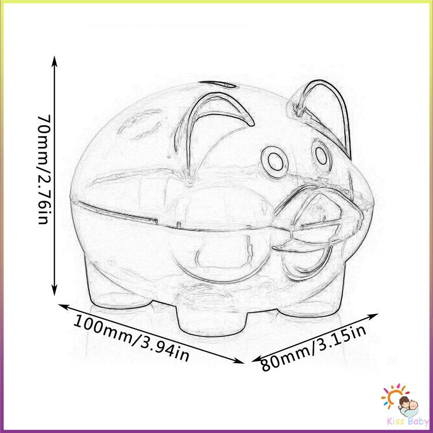 Phim hoạt hình Lợn ngân hàng Con heo đất trong suốt Bộ sưu tập tiền xu