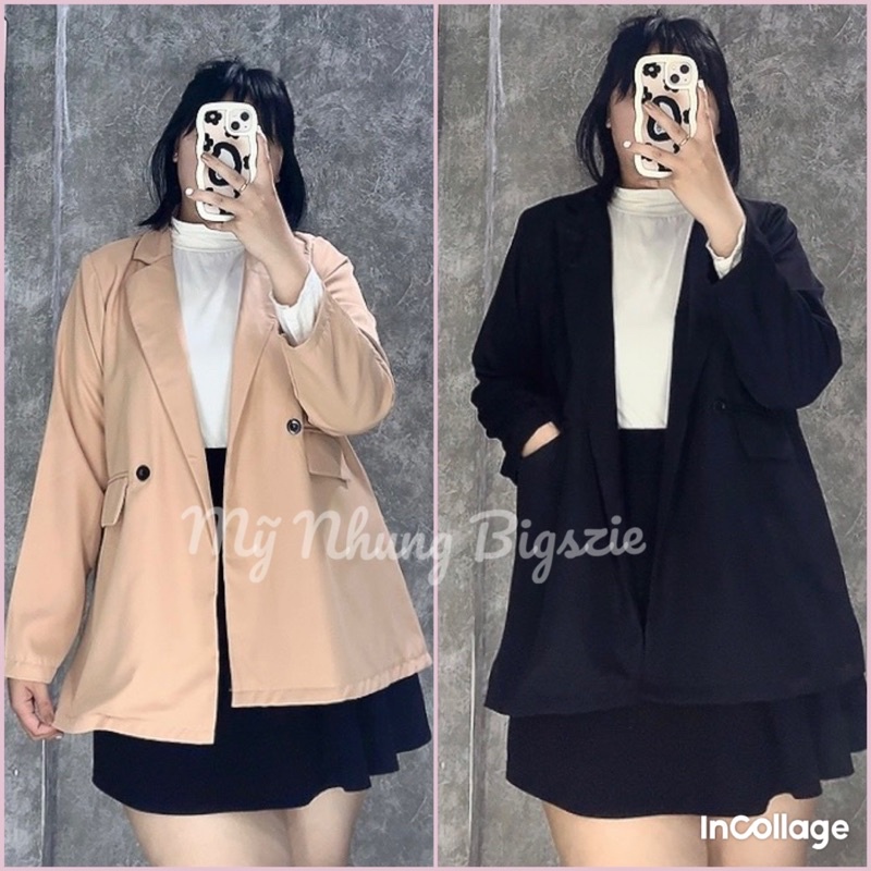 Áo khoác vest ,Blazer Bigsize nữ 60kg đến 95kg(áo khoác Vest)