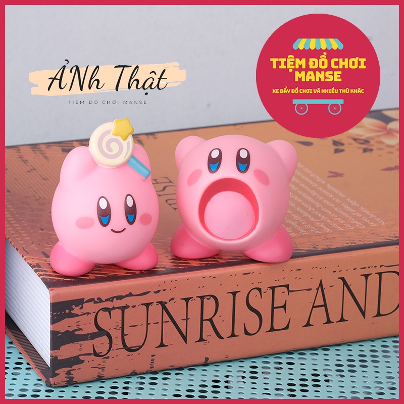 Set Mô hình 8 Kirby Star dễ thương, trang trí bàn làm việc