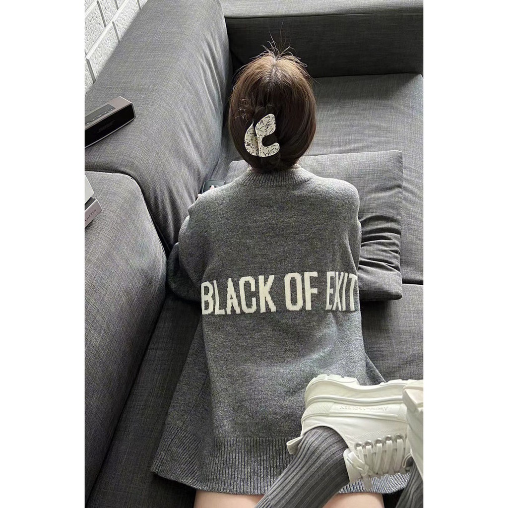 Jiashucheng Áo Sweater Cổ Tròn Dáng Rộng Cao Cấp Phong Cách Thu Đông Mới Cho Nữ Mi