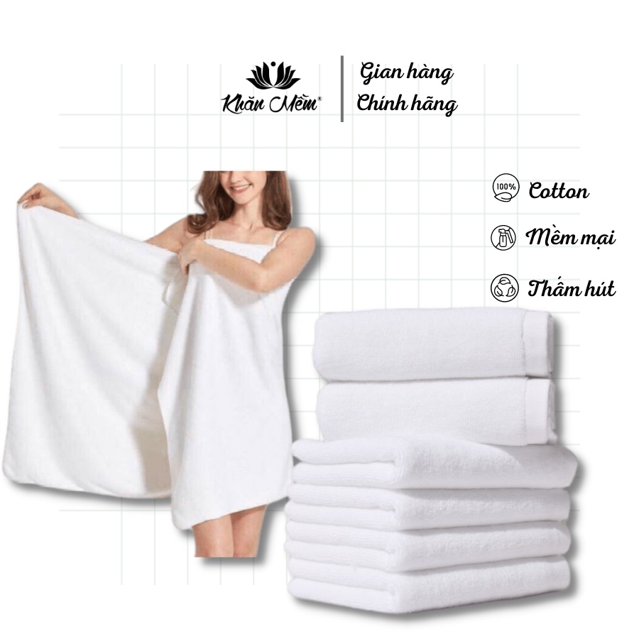 Khăn Tắm Khách Sạn 70x140cm 500g Khăn Mềm, Chất Vải Cotton Mềm Mịn, Thấm Hút Nước Tốt, Không Sổ Lông