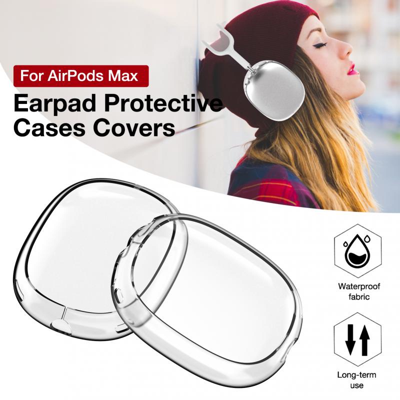 Vỏ bọc HDoorLink bảo vệ tai nghe Airpods Max bằng silicone TPU mềm trong suốt chống trầy xước | BigBuy360 - bigbuy360.vn