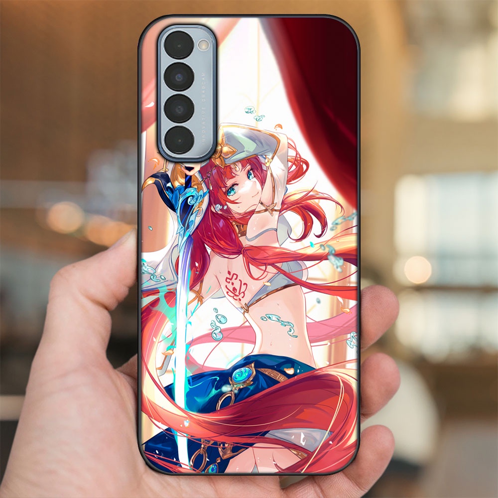 Ốp lưng Oppo Reno 4 Pro viền đen in hình Nilou Genshin Impact