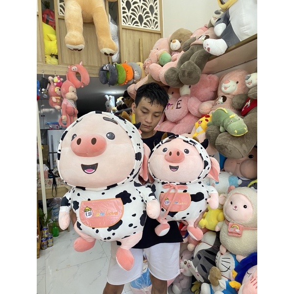 Gấu Bông Heo bông coslay bò sữa 45cm 60cm 80cm