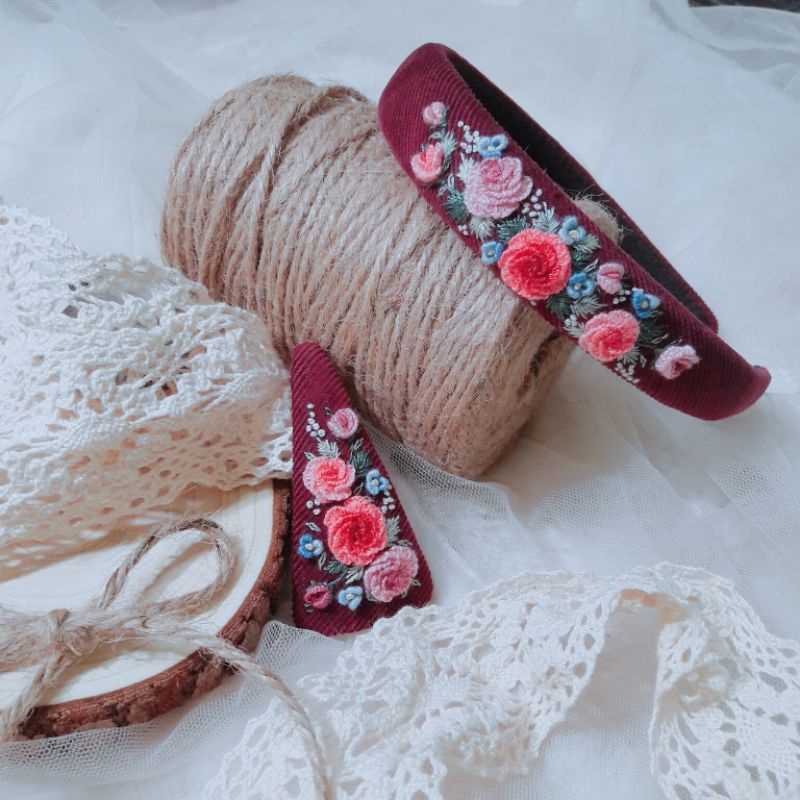 Cài tóc/ kẹp tóc thêu tay handmade