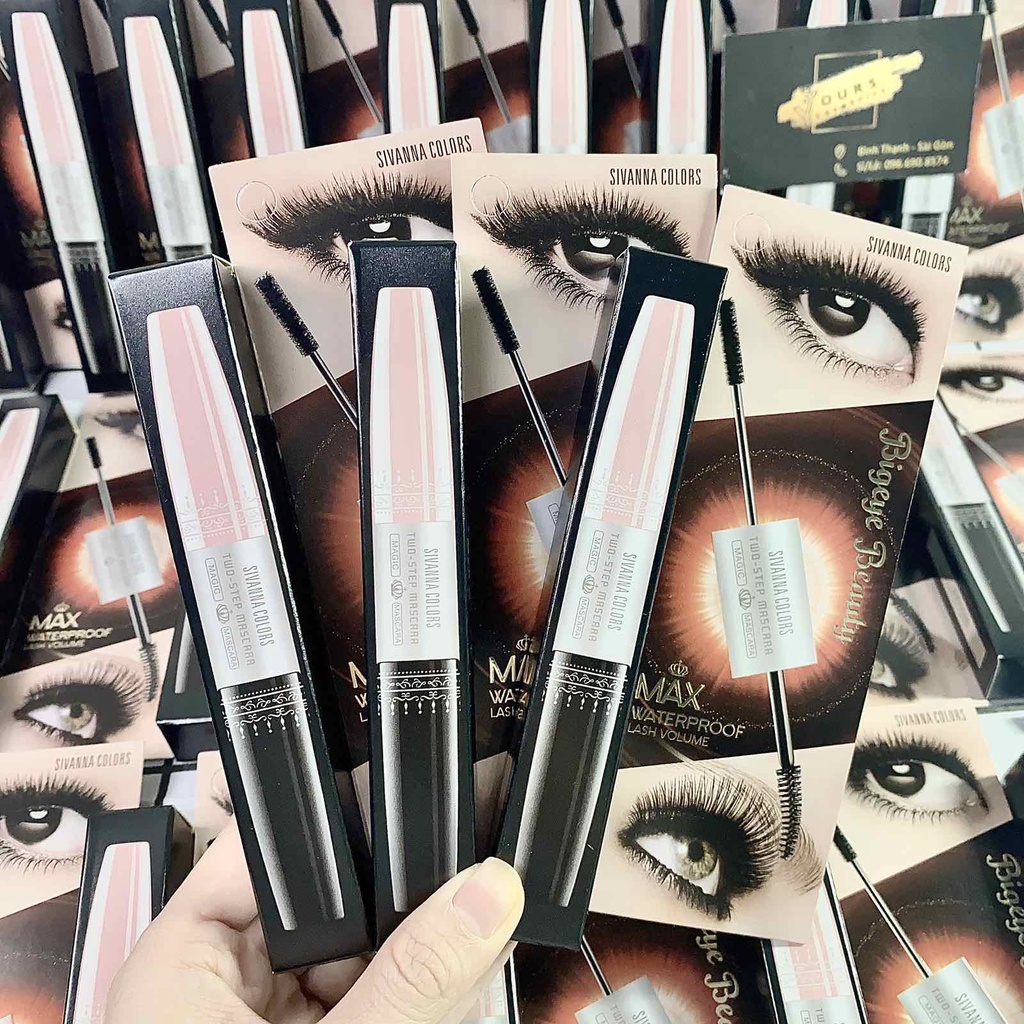 Chuốt Mi 2 Đầu Sivanna Two-Step Mascara Làm Dày Và Dài Mi HF891