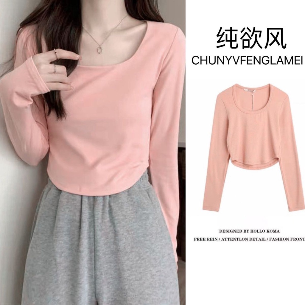 Áo Kiểu Tay Dài Dáng Ôm Thời Trang Mùa Thu Cho Nữ