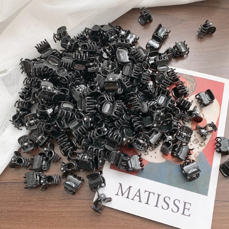 Set 10 Kẹp Tóc Mini Trong Suốt Màu Hổ Phách Thời Trang Hàn Quốc Cho Nữ