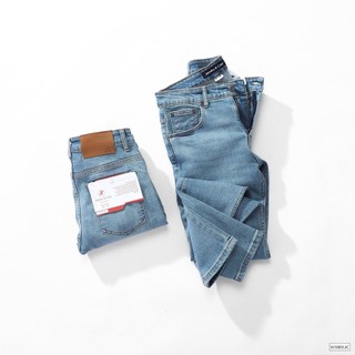 SLIM FIT BASIC JEANS JACOBS & COLE - Quần Jean dài, Xanh