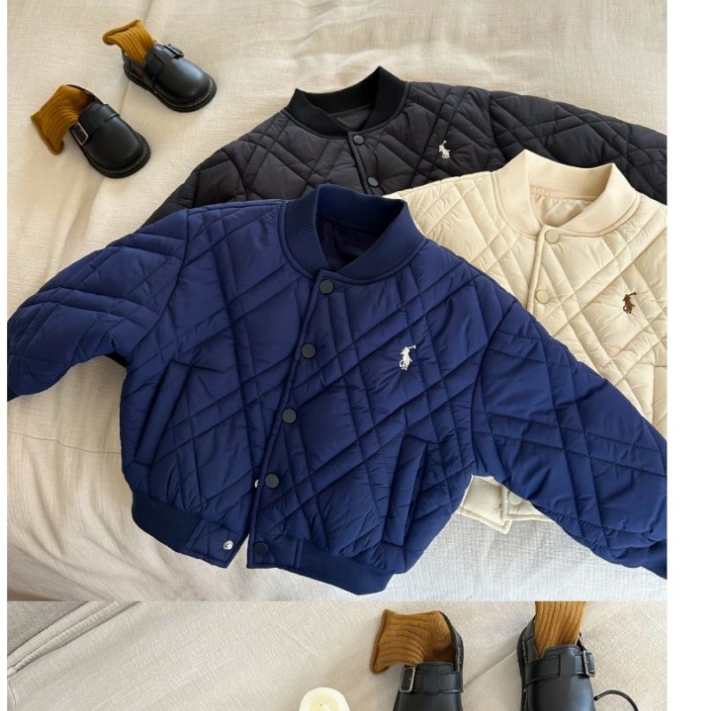 Áo Khoác Bóng Chày cotton Dày Dặn Giữ Ấm Mùa Thu Đông Phong Cách Hàn Quốc Cho Bé Trai Và Gái