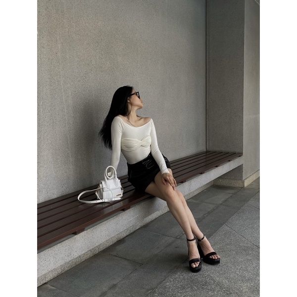 Shell Tee| Áo thun tay dài cúp ngực vỏ sò