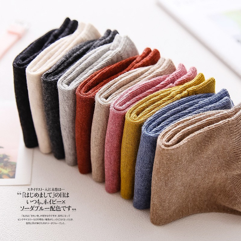 Tất Vớ Nam Nữ Cổ Ngắn / Combo 5 Đôi Tất Vớ Chất Liệu Vải Cotton Co Giãn Bốn Chiều 88341 Lamon Store