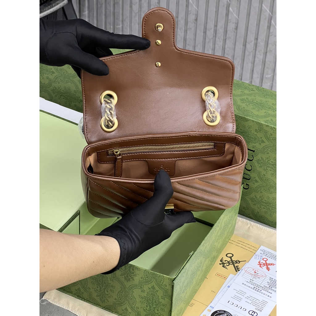 Túi GC Marmont Mini Tag Vàng Da Thật Size 22 Full Box