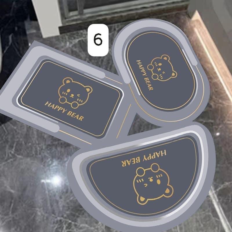 SET 3 THẢM LAU CHÂN SILICON THẤM NƯỚC