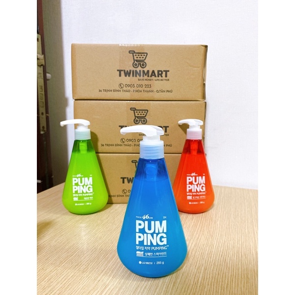 Chai Kem Đánh Răng Perioe Pumping Hàn Quốc Cool Mint bạc hà 285g siêu tiết kiệm