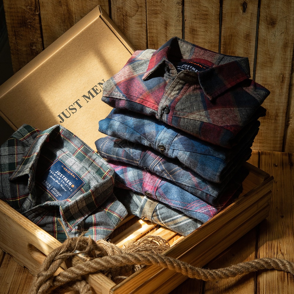 Áo Sơ Mi Flannel Trẻ Trung Just Men 220136