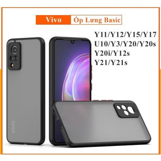 Ốp lưng Vivo Y3 , Y17 , Y19 , Y20S , Y66 , Y91 nhựa nhám Basic trong suốt viền nhựa dẻo chống sốc bảo vệ camera