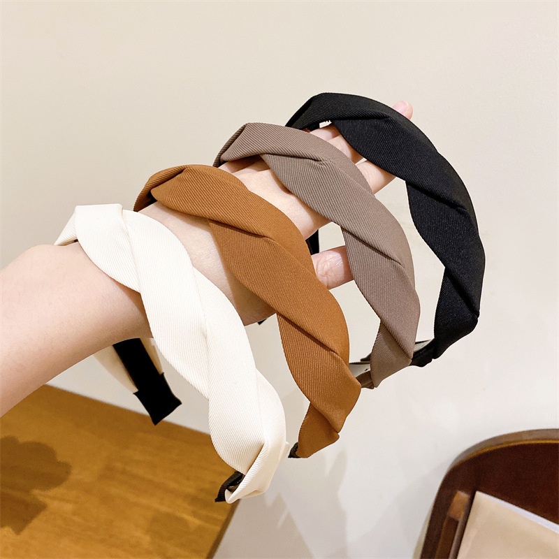 Băng Đô Xoắn Cài Tóc Phong Cách Hàn Quốc Cổ Điển Thu Đông Mới