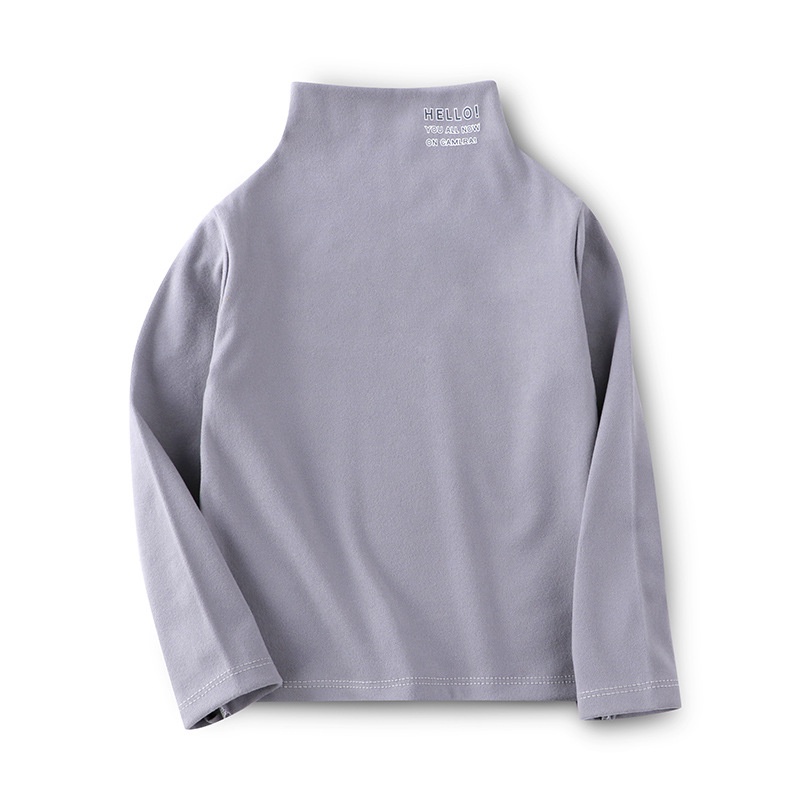 Áo Thun Tay Dài Cổ Cao Bằng Nhung 66-100cm Phong Cách Đức Thời Trang Thu Đông Cho Bé