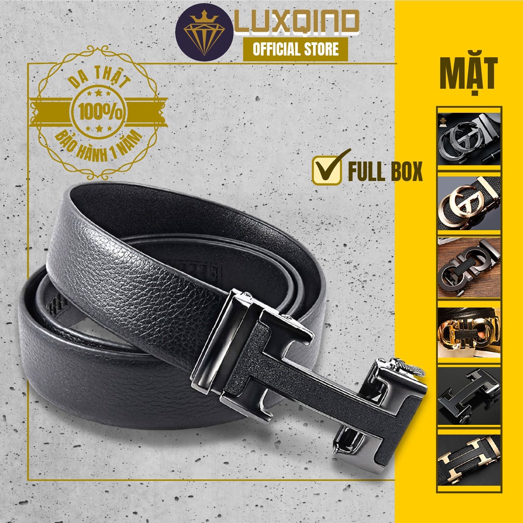 Thắt lưng nam dây da bò cao cấp LUXQIND FASHION 💥FULLBOX💥- LUX12
