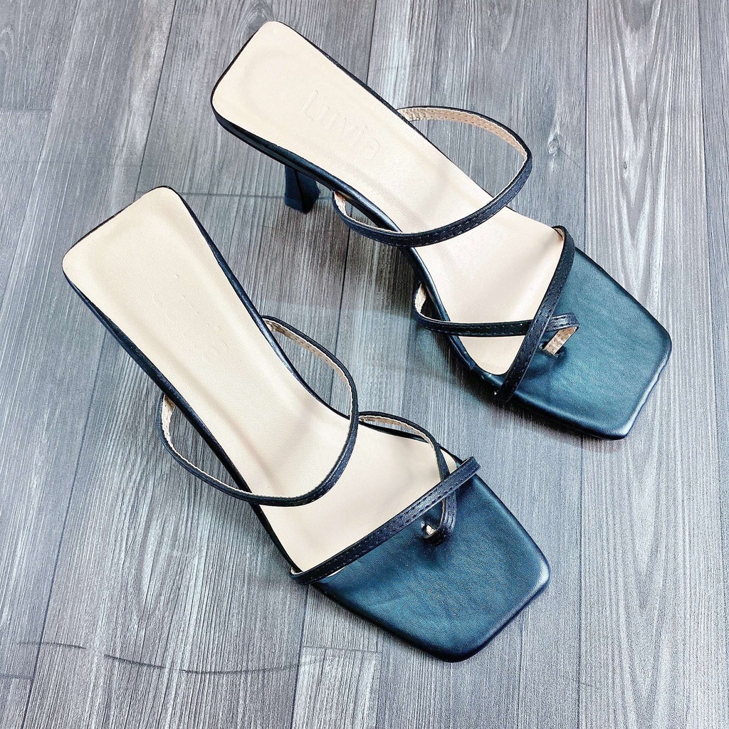 Dép cao gót xỏ ngón 7 phân quai mảnh gót nhọn Avela 32CG