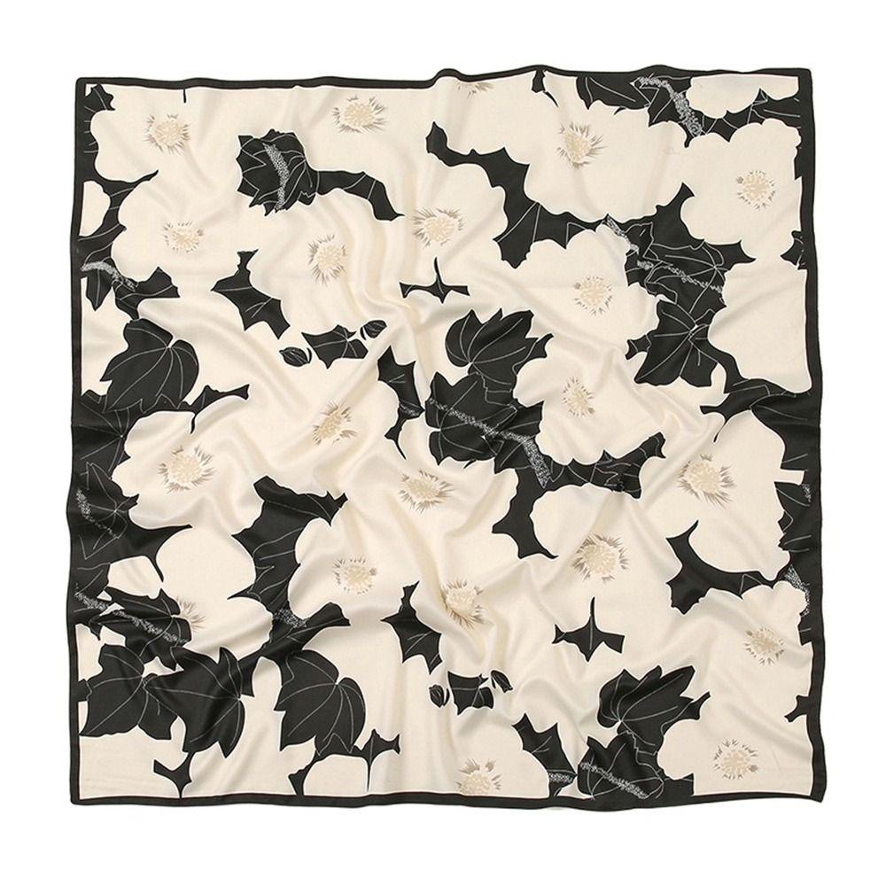 Khăn Choàng Cổ Hình Vuông In Họa Tiết Hoa Sang Trọng Thời Trang Mùa Xuân Cho Nữ