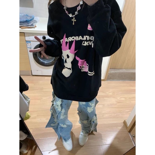 NIGHT LABORATORY SWEATER - Áo Nỉ Dài Tay Trendy Unisex