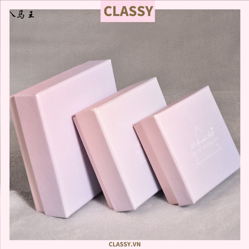 Q967 túi giấy Classy quai xách hoặc hộp họa tiết Gradient Galaxy, có bọt biển hoặc ruột gối dùng đựng đồ quà tặng mini