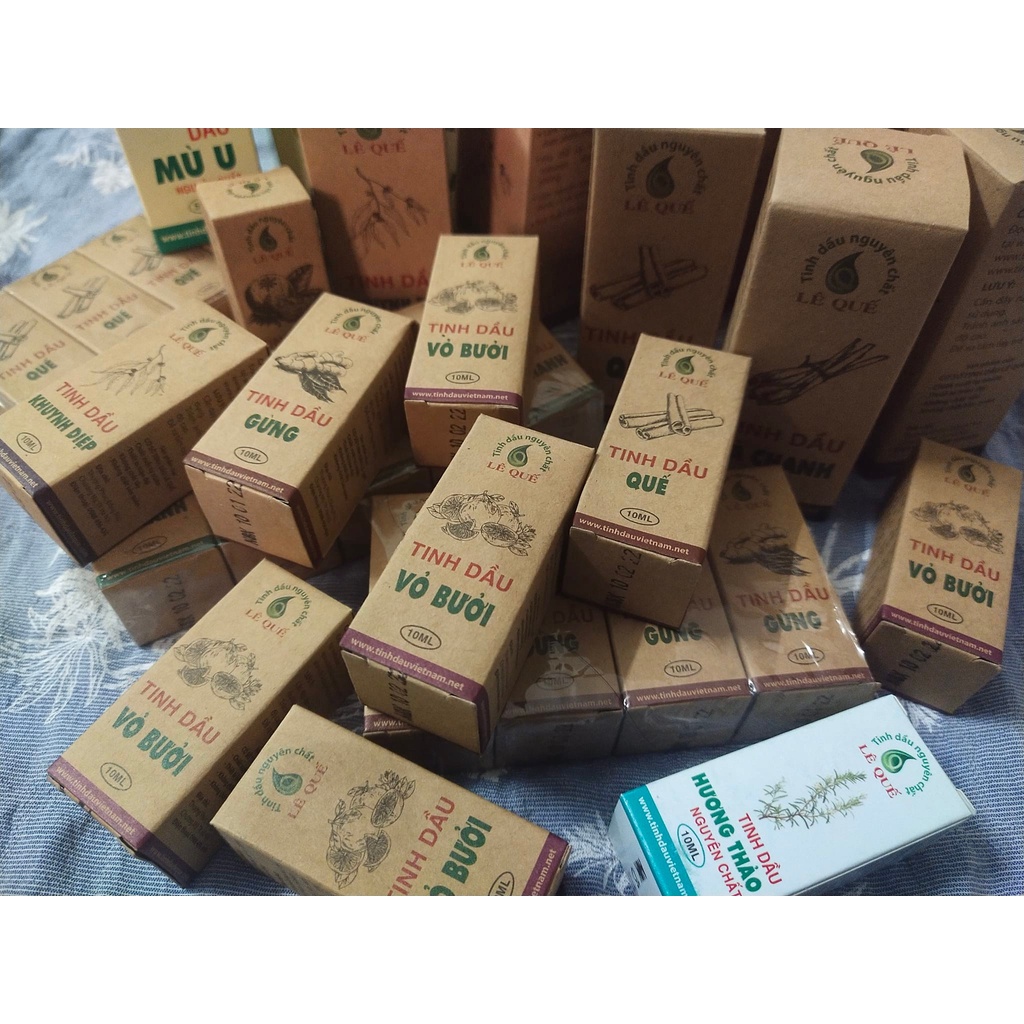 Tinh Dầu Nguyên Chất (Bạc hà, Tía tô, Quế...) Chai 10ml