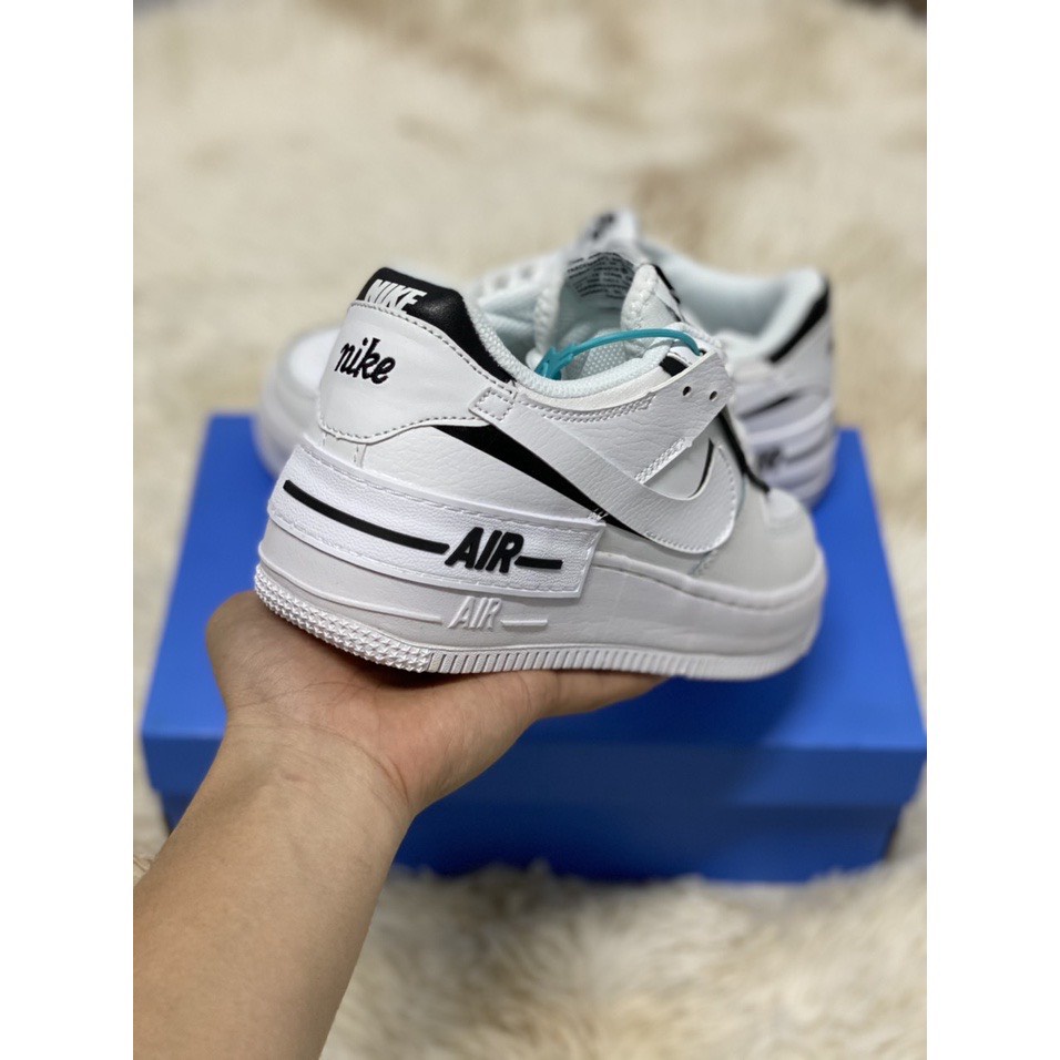 Giày Sneaker A_F1 shadow trắng đen, Giày thể thao Air force 1 trắng phối đen basic siêu hot 2022 Full PK_Tặng box bảo vệ