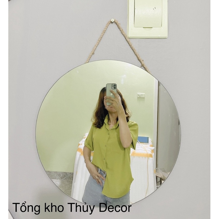 Gương treo dây đay Decor ⚡𝐒𝐀̆̃𝐍 𝐇𝐀̀𝐍𝐆 𝐒𝐇𝐈𝐏 𝐍𝐆𝐀𝐘⚡ Gương treo dây xịn xò