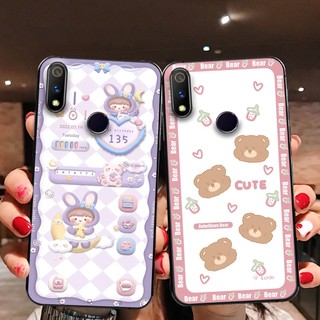 Ốp lưng Realme 3 / Realme 3 Pro gấu xanh đỏ ốp gấu cute bo viền