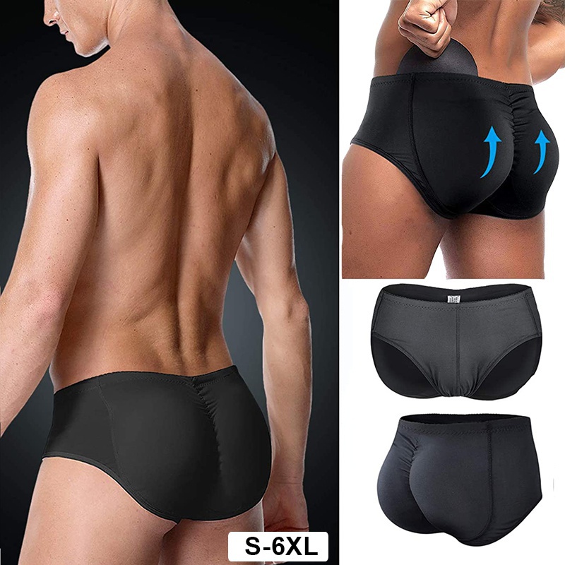 Quần Lót Boxer Thoáng Khí Có Đệm Nâng Ngực Định Hình Cơ Thể Cho Nam