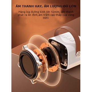 Loa kèm mic bluetooth karaoke K1 mẫu mini dễ thương, Âm Thanh Siêu Hay, Thiết Kế Sang Trọng Nhỏ Gọn