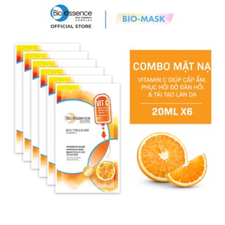 Combo 6 Mặt nạ dưỡng da tinh chất vitamin C 20ml Bio-essence Bio-Treasure (6 miếng x 20ML)
