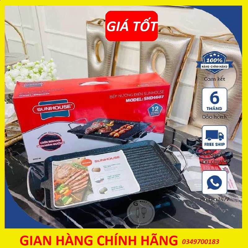 Bếp Nướng Điện SUNHOUSE SHD4607 Shop không bán hàng sunhouse nhái ah!