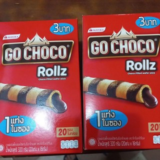 Bánh quế xốp kem socola Go Choco Rollz 280g