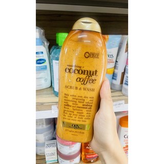 Sữa tắm tẩy tế bào chết ogx coffee & coconut 577ml - usa