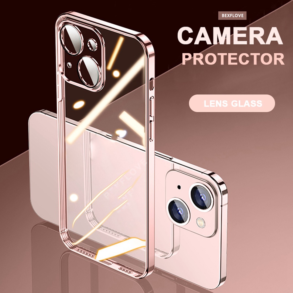 Ốp Điện Thoại Silicone Mềm Trong Suốt Cho iPhone 14 11 12 13 Pro MAX Plus Mini 7 8 Plus SE 2020 2022 X XR XS MAX 14Pro 11Pro