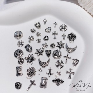 Set charm bạc đồng cổ điển mix 40 viên phong cách retro