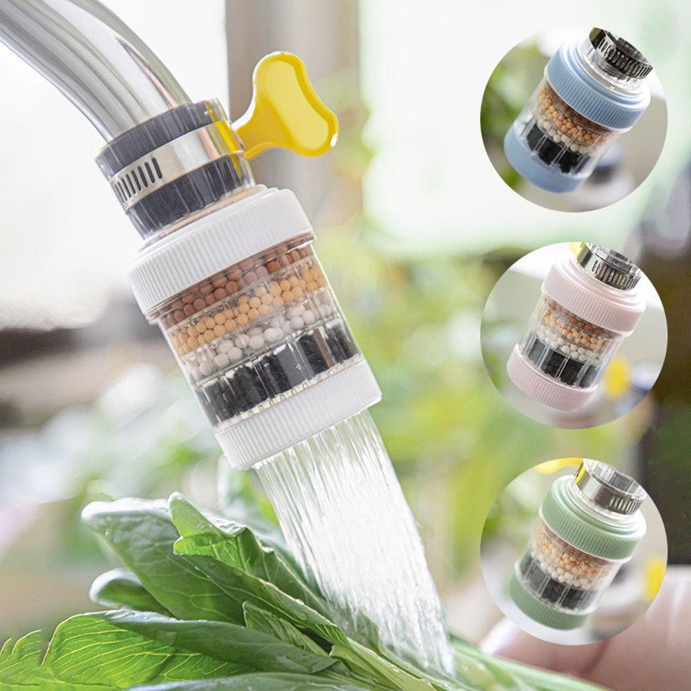 KUNHEV Đầu Lọc Vòi Nước 6 Lớp Lọc Nước Chống Văng Có Thể Điều Chỉnh