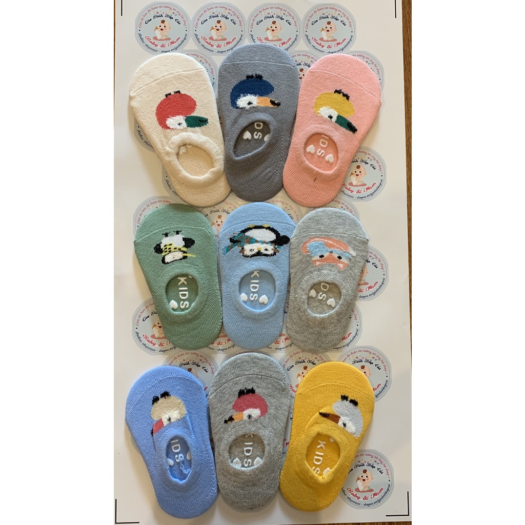 Set 3 đôi tất chống trơn trượt NBD Moubudou Kid cho bé từ