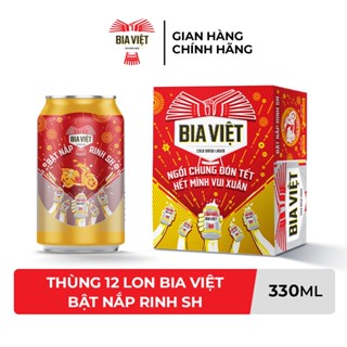 Thùng 12 lon Bia Việt 330ml - Bao Bì Xuân