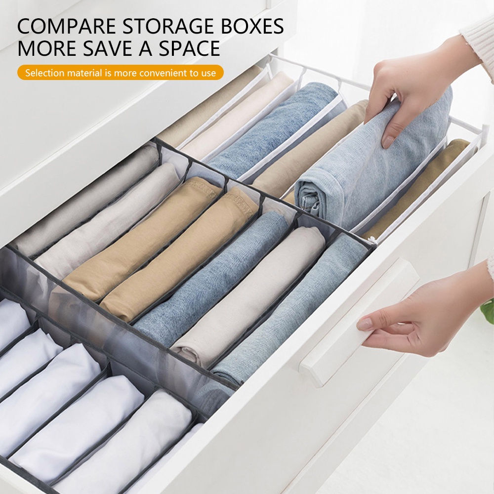 Túi đựng quần áo chia ngăn tiện ích Hộp vải đựng quần áo xếp đồ lót giúp ngan chia tu quan ao gọn gàng ngăn nắp