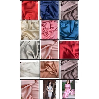 1kg Vải Phi lụa, lụa satin mềm co giãn, khúc 1,5m -đến 2m, vải sạch đẹp, may áo dài, quần áo dài, đầm váy, pirama, bàba