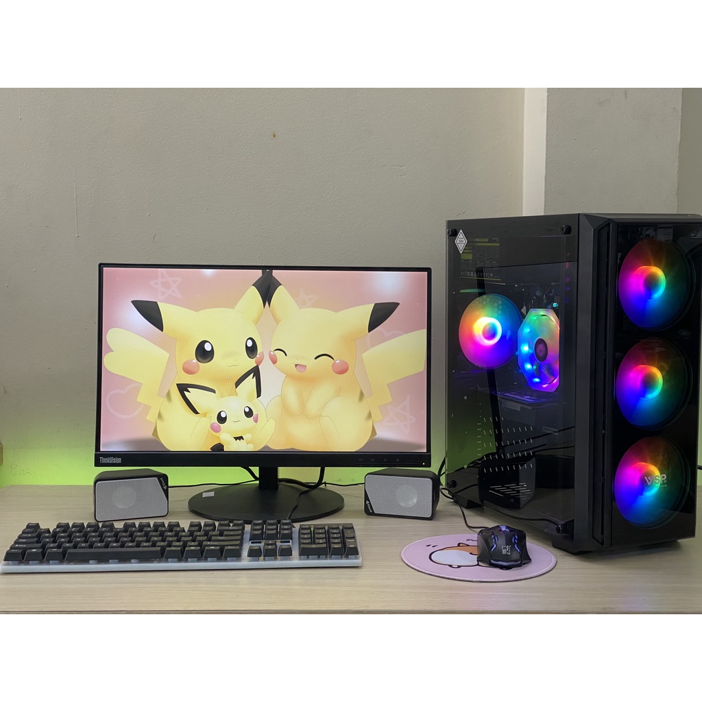 Full bộ pc led gaming màn 22" chiến Lol, FO4, CS GO, Valorant, đồ họa, photoshop xem phim giải trí bán hàng Shopee...