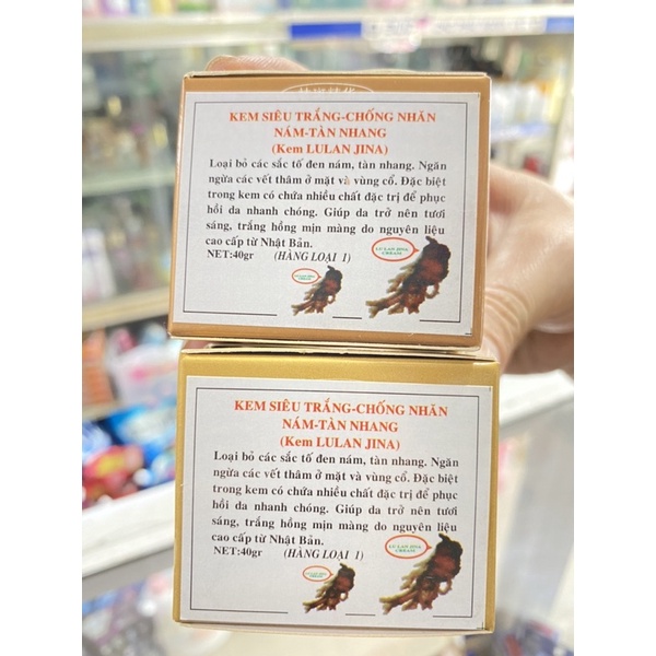 Kem sâm nám tàn nhang chống nhăn,lão hóa da, trắng da LULAN JINA 40G